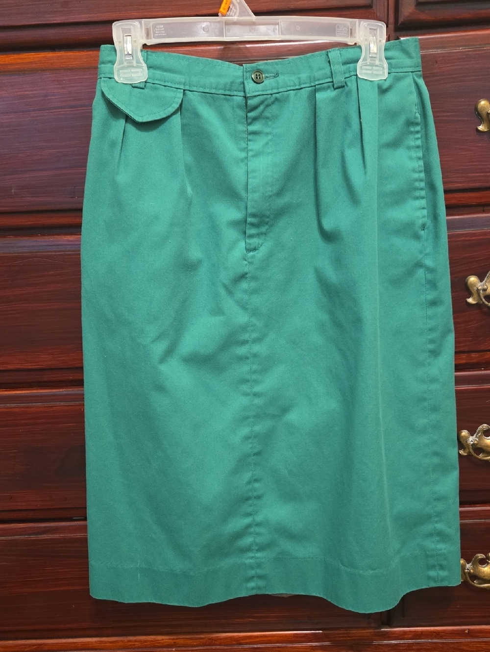 Vintage 80's Hunters Run Green Pencil Skirt